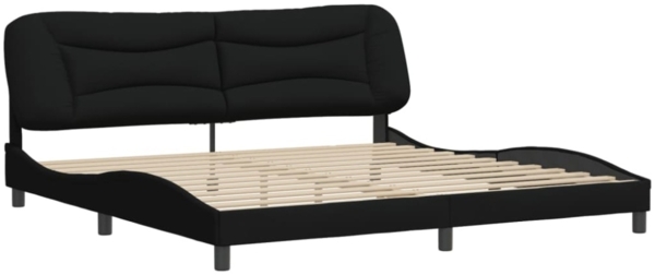 vidaXL Bettgestell ohne Matratze "Hvar" Schwarz 200x200 cm Stoff 3207795 Bild 2