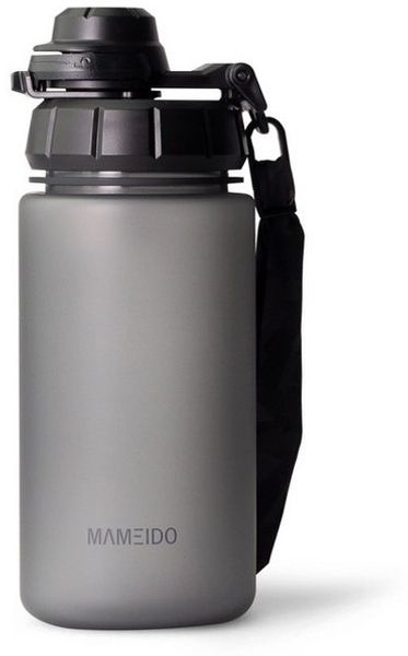MAMEIDO Trinkflasche, mit 2-in-1 Deckel, Zeitmarkierung, Handschlaufe in 0,5l, 1l, 1,5l & 2l