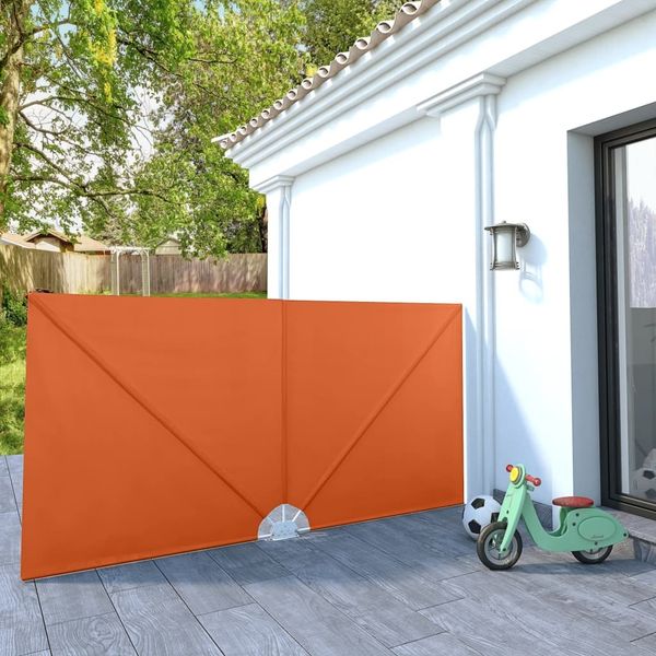 vidaXL Faltbarer Terrassen-Seitenfächer Terracotta-Rot 300×150 cm 44572