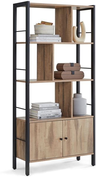 Vasagle Bücherregal Standregal, Stahlgestell, 74 x 30 x 154,5 cm