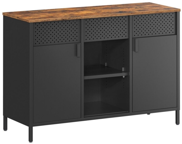 Songmics Aufbewahrungsschrank, Holzspannplatte braun, 40 x 110 x 76 cm