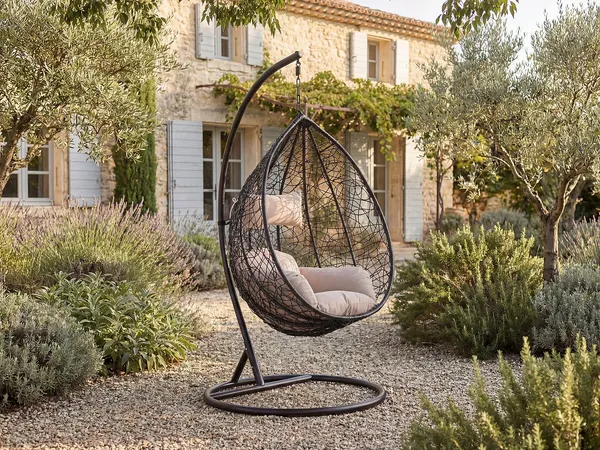 Vente-unique - CAMPLI Leisure furniture for garden Harz Grau - B 105 cm x H 195 cm x L 105 cm