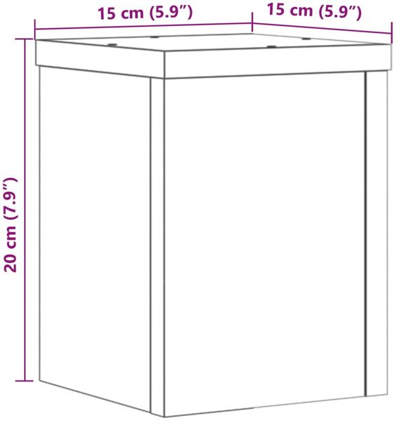 vidaXL Pflanzenständer 2 Stk. Weiß 15x15x20 cm Holzwerkstoff 852888 Bild 10