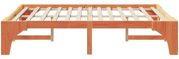 vidaXL Bettrahmen Braun 150 x 200 cm Massives Kiefernholz 872985 Bild 6