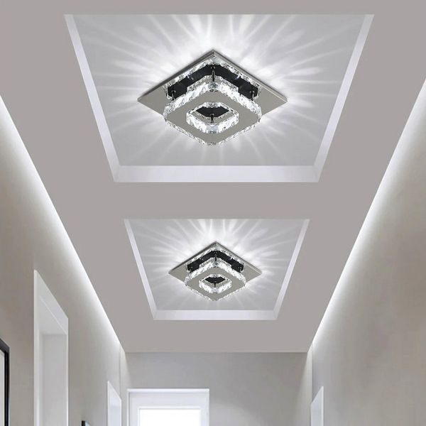Riserva Deckenleuchten Kristall Quadrat LED Deckenleuchte 12W Kaltweiß 6500K