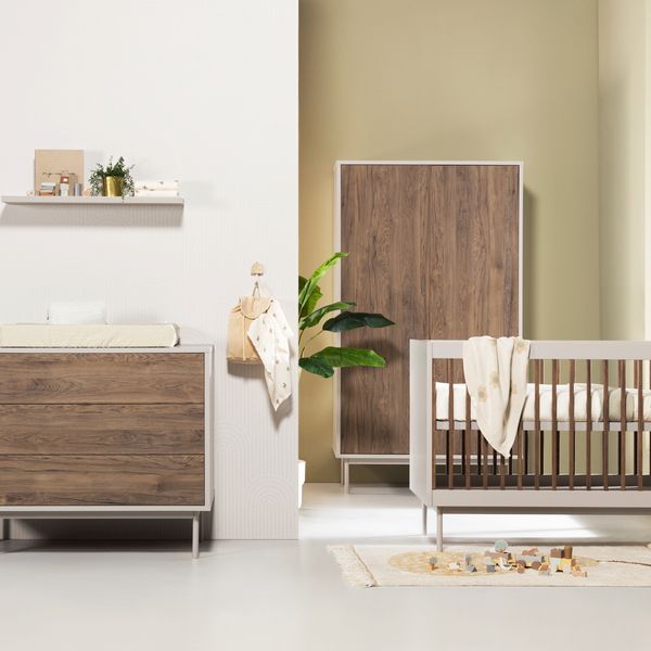 Europe Baby Japandi Babybett - 60 x 120 cm Beige - Material: massiv Buchenholz - Babypark. de