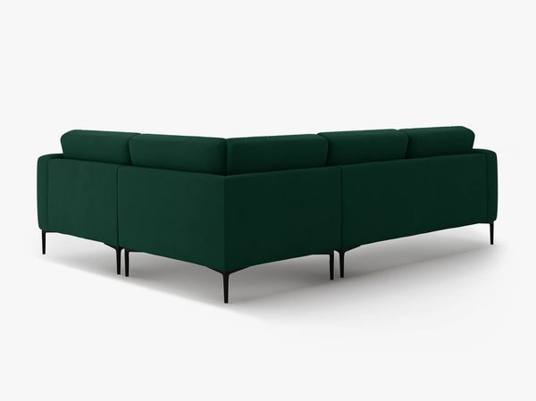 Micadoni Ecksofa Bemy 4-Sitzer Rechts Samt Flaschengrün Bild 3