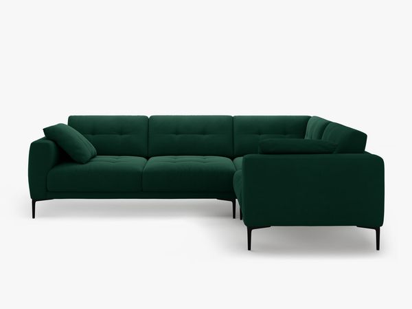 Micadoni Ecksofa Bemy 4-Sitzer Rechts Samt Flaschengrün Bild 2
