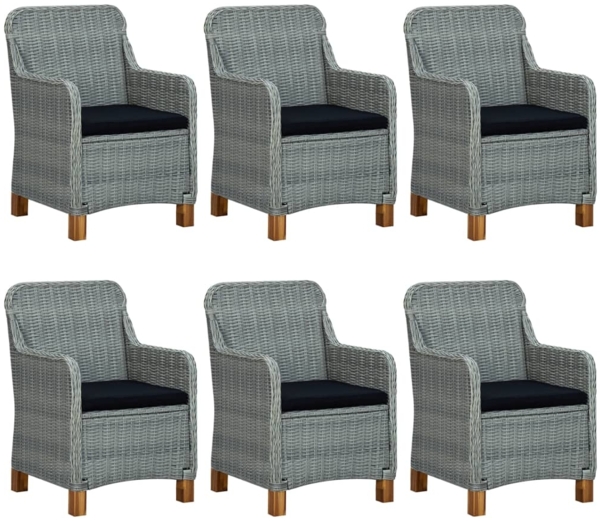 vidaXL 9-tlg. Garten-Essgruppe Hellgrau 3067940