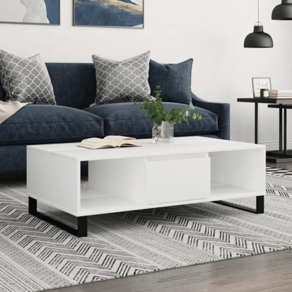vidaXL Couchtisch Weiß 104x60x35 cm Holzwerkstoff 827092