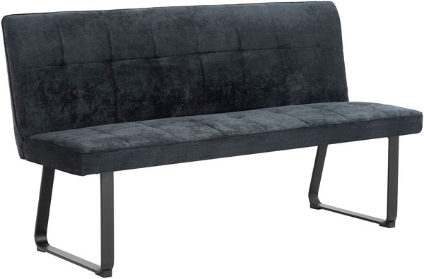 Bank >TALEA< (BxHxT: 160x92x59 cm) in grau aus Microfaser - 160x92x59cm (BxHxT)