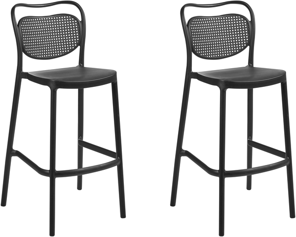 Garten-Barhocker 2er Set CELLENO Schwarz