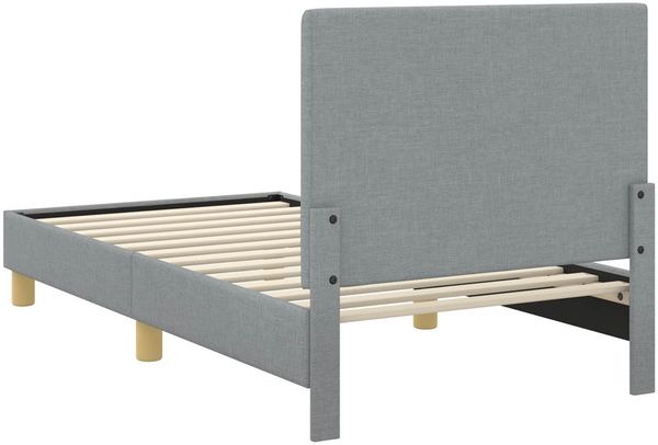 vidaXL Kinderbettgestell mit Kopfteil Hellgrau 80 x 160 cm Stoff 42010984 Bild 7