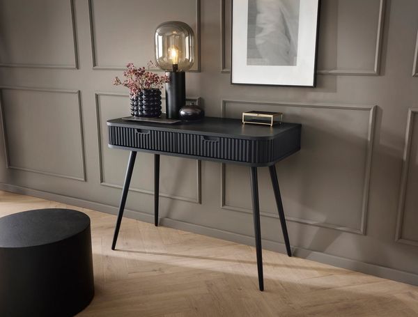 yourhouse24 Schminktisch Zova T-103 mit Schubladen, geriffelt, abgerundet