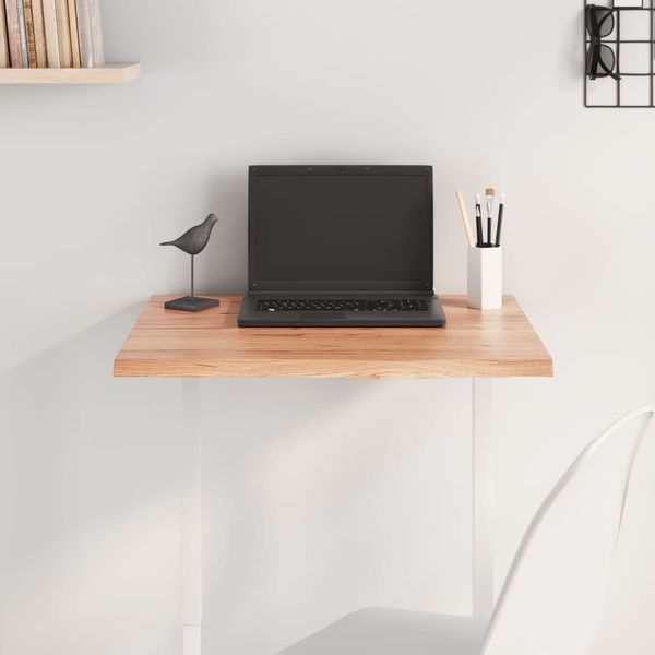 vidaXL Tischplatte Hellbraun 60x50x2 cm Massivholz Eiche Behandelt 3156347