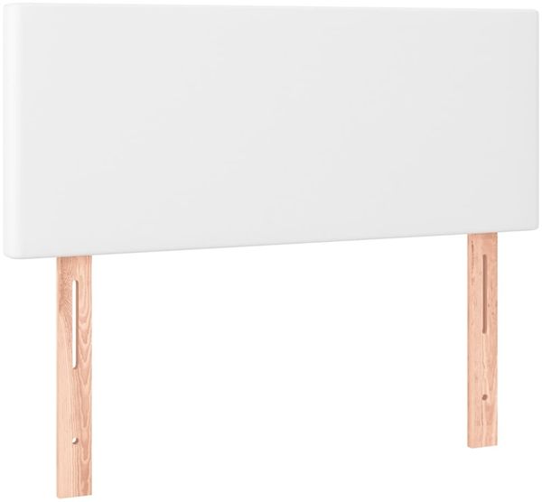 vidaXL Boxspringbett mit Matratze & LED Kunstleder Weiß 80x200 cm, Härtegrad: H2 [3134070] Bild 7