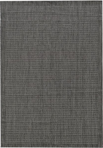 KADIMA DESIGN Outdoorteppich DAFNE Wetterfest UV-Beständig Balkon Waschbar Strapazierfähig Uni, Läufer, Höhe: 3 mm, Schwarz, 60x100 cm, Balkonteppich Fußbodenheizung Waschbar