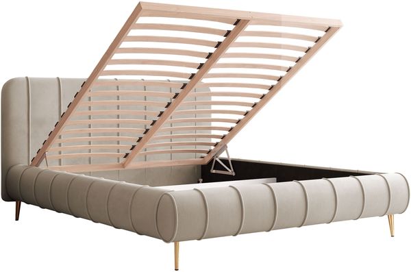 Polsterbett Slim XI mit Füße (Farbe: Kronos 38, Größe: 200x200) Bild 3