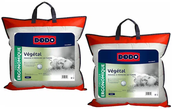 DODO - VEGETAL Kopfkissen Stoff Weiß - B 60 cm x H 5 cm x L 60 cm