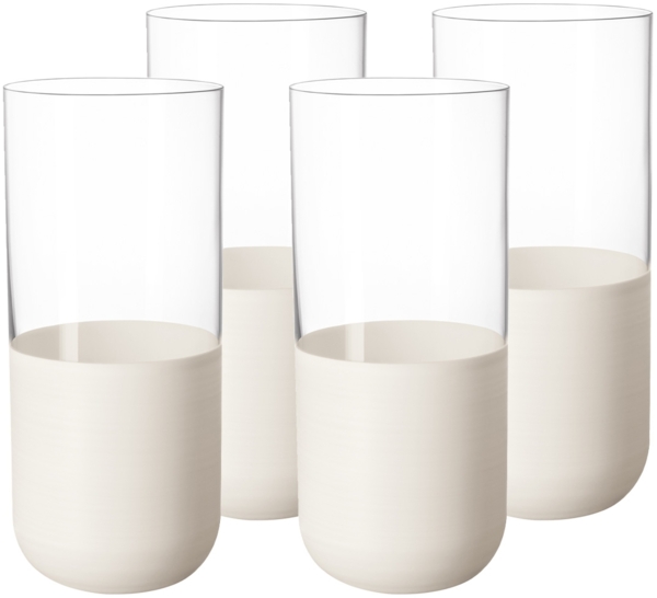 Villeroy & Boch Manufacture Rock Blanc Longdrinkbecher 300 ml 4er Set - DS