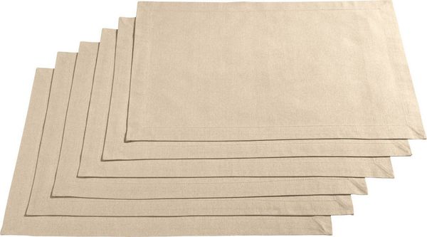 REDBEST Platzset Tischset "Seattle" 6er-Pack, Baumwolle Uni