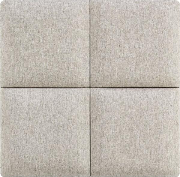 neu. haus Wandpolster, (Set, 4 Stück), »Carpino« Wandkissen Textil 30 x 30 cm Grau