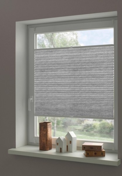 Gardinia Plissee grau Lilly Green