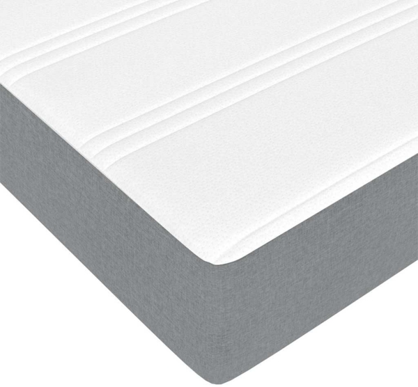 vidaXL Bettrahmen mit Matratze Hellgrau 120 x 200 cm Stoff 3399349 Bild 9