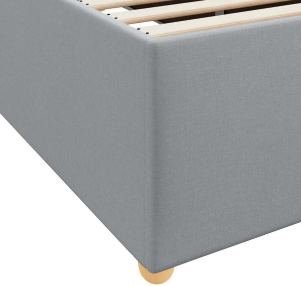 vidaXL Bettrahmen mit Matratze Hellgrau 120 x 200 cm Stoff 3399349 Bild 8
