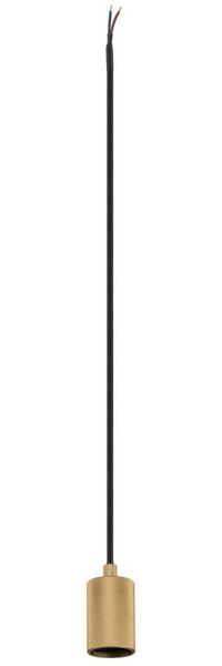 SLV FITU PD, E27, ribbed, Pendelleuchte, Pendellänge 500 cm, offenes Kabelende, 1 x max. 15 W, gold - Pendelleuchten