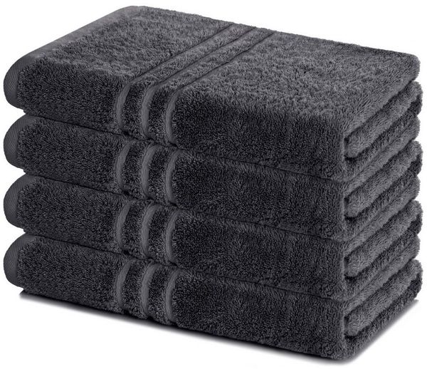 Lavea Duschtücher 4er Set Duschtuch 70x140 cm, Elena Frottee Handtücher, (Set, 4-St), Dusch-Handtuch, 500 g/m² Frottier, weich & saugstark, pflegeleicht