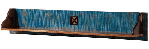 Wandregal Altholz 140x22x24 mehrfarbig lackiert NATURE OF SPIRIT #118