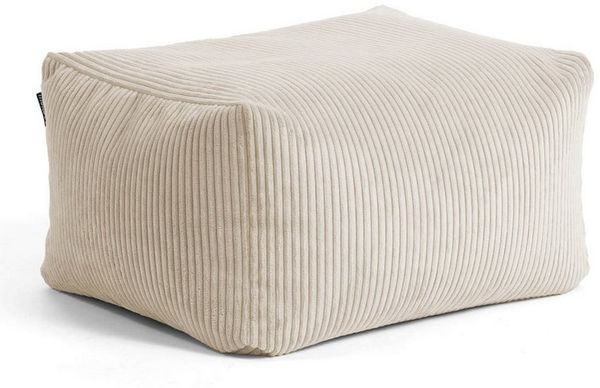 mokebo Pouf Der Ruhestifter (aus Cordstoff), Sitzhocker, Bodenkissen, Fußhocker oder Sitzkissen eckig in Beige