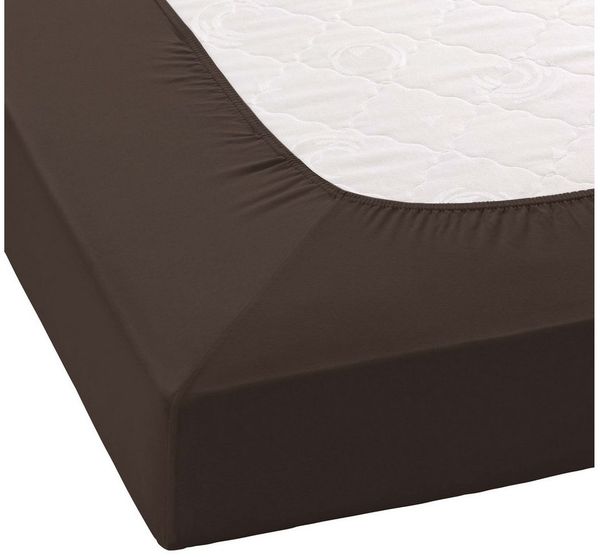 Janine 5002 Elastic-Jersey-Spannbetttuch 87 dunkelbraun 180x200-200x220 Bild 3