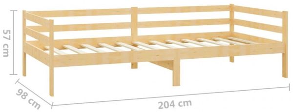 vidaXL Tagesbett mit Matratze 90x200 cm Kiefer Massivholz [3083554] Bild 20