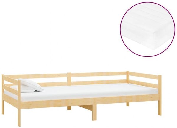 vidaXL Tagesbett mit Matratze 90x200 cm Kiefer Massivholz [3083554] Bild 12