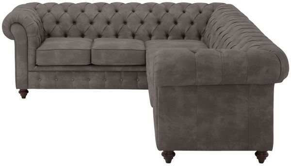 Home affaire Chesterfield-Sofa Chesterfield Ecksofa, auch in Leder L-Form, hochwertige Knopfheftung, langer Schenkel links oder rechts wählbar