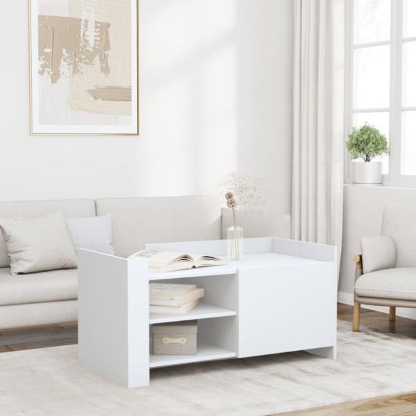vidaXL Couchtisch Weiß 100x50x50 cm Holzwerkstoff 848360