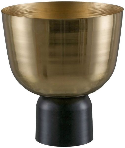 Gasper Übertopf SOLARIS, Goldfarben, Aluminium, Schwarz, Ø 41 cm (1 St)