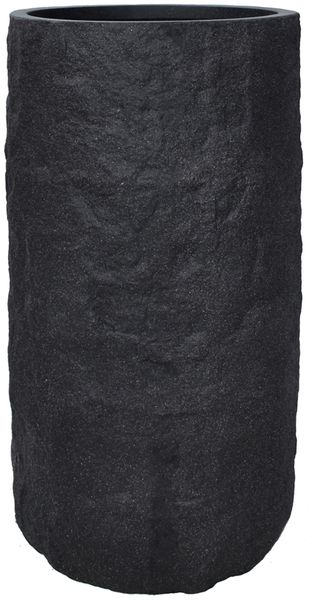 Pflanzgefäß The Rock Pflanzkasten Blumenkasten 29x55 cm Steinoptik Anthrazit