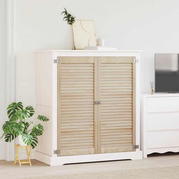 vidaXL Schranktür 2 pcs Natur 49,5 x 2,1 x 110 cm Massives Kiefernholz 42019257