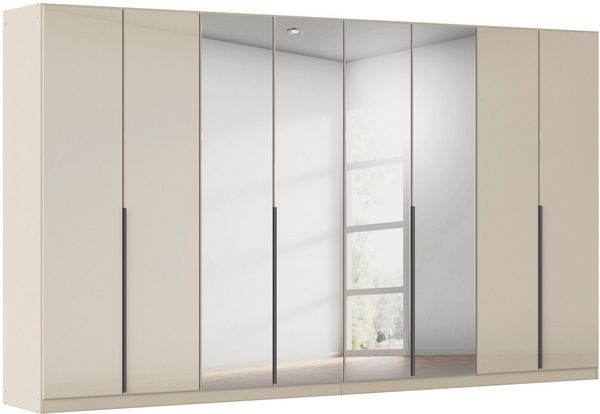 OTTO home Drehtürenschrank Kleiderschrank Kleiderschränke Schrank Garderobe AGORDO mit Glasfront (in zwei Griff-Farben, Breiten 91-405 cm) durchdachte Innenausstattung, in 8 Breiten und 2 Höhen MADE IN GERMANY