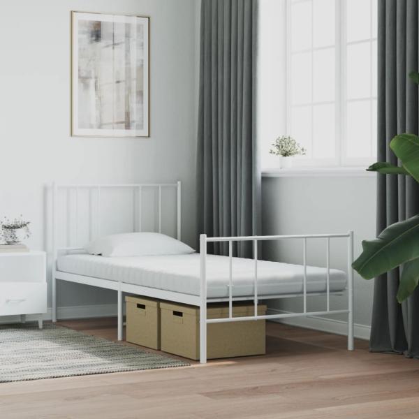 vidaXL Schaumstoffmatratze Weiß 100x210 cm 7-Zonen Härtegrad 20 ILD 4016648