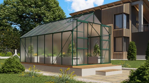Vitavia 'Mars 11500' Gewächshaus, Aluminium, Smaragd Grün, 4 mm HKP, 11,5 m²