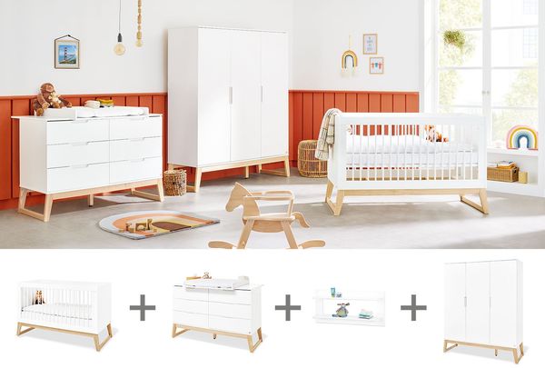Kinderzimmer 'Bridge' extrabreit groß, inkl. Wandregal