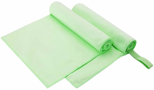 vidaXL Sporthandtücher 2 pcs Grün 100 x 50 cm Polyester und Polyamid 42011478