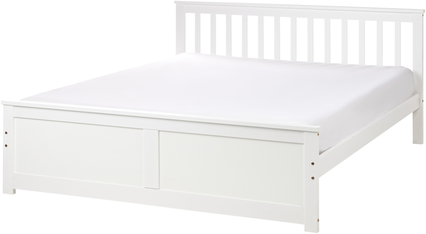 Bett mit Lattenrost OLENDON 160x200 cm Holz Weiß