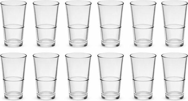 Bormioli Rocco Longdrinkglas Longdrinkbecher 370 ml Sestriere, 12 Stück, 12-tlg, Glas, stapelbar, spülmaschinengeeignet