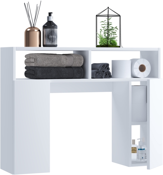 VCM Badmöbel Waschmaschinenschrank Tinoli 918767 weiß H. 61 x B. 76 x T. 20 cm