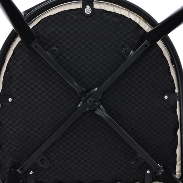 Rattanstuhl 6er-Set mit Kunstleder-Sitzkissen, leichtem Design & Metallgestell – Esszimmerstuhl im natürlichen Look Bild 9